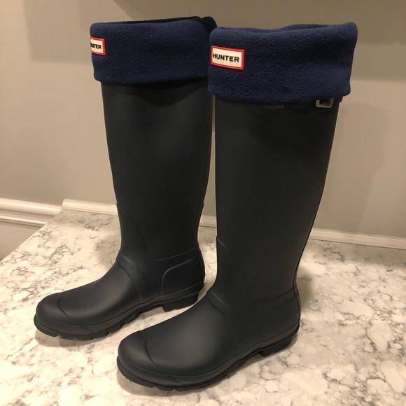 Hunter Shoes - Hunter Boots Original Tall Matte Navy Size 9